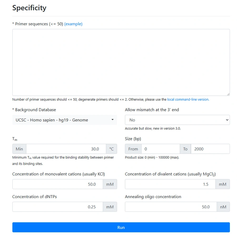 MFEprimer Primer Design and Quality Evaluation Platform